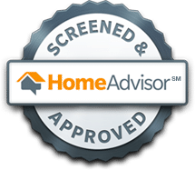5c45f9df54666_homeadvisor-approved HomeAdvisor seal with "Screened & Approved" text around the badge, featuring a logo with a house and speech bubble icon.