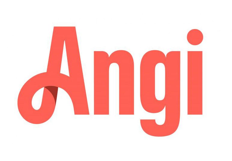 Angi-Logo-Plain Red text logo displaying the word "Angi" with a stylized, looping "A" on a white background.
